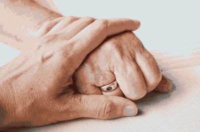 Old and young hand